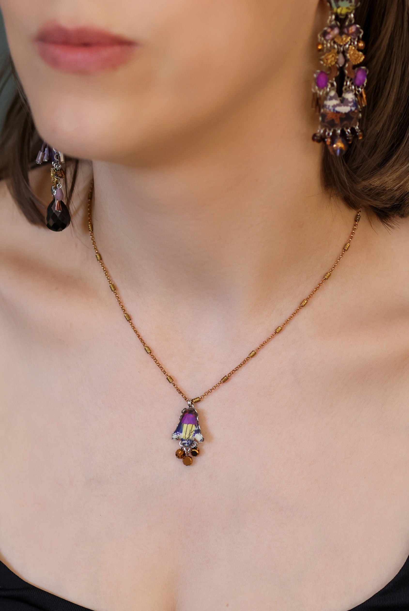 Ayala Bar Jewelry Ayala Bar Winter Warmth Set,Delicate Pendant Necklace, Clay