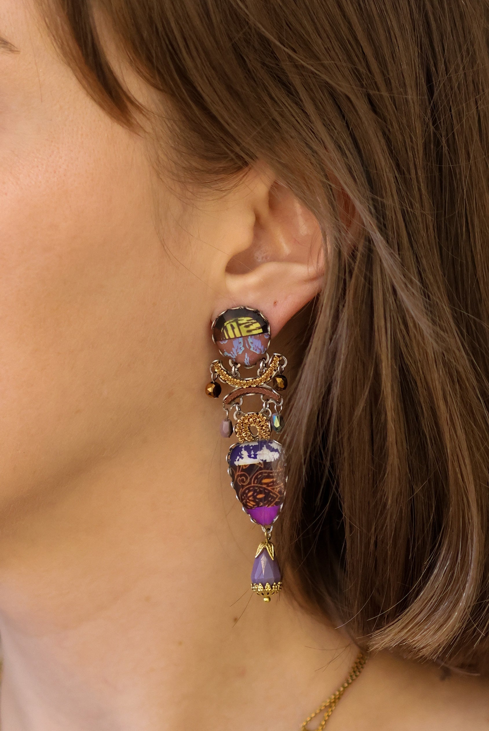 Ayala Bar Jewelry Ayala Bar Winter Warmth Set,Glass Earring, Mitti