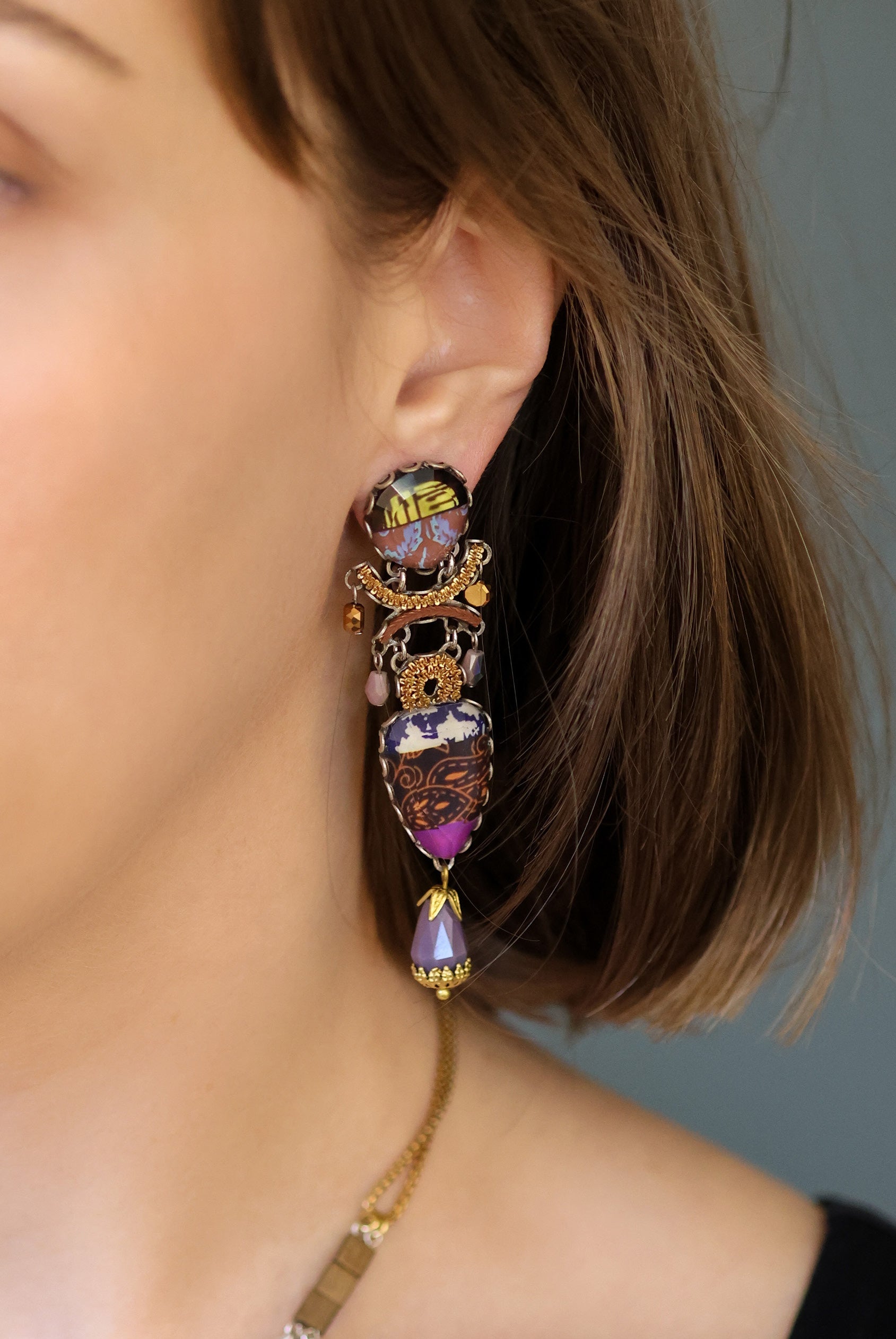Ayala Bar Jewelry Ayala Bar Winter Warmth Set,Glass Earring, Mitti