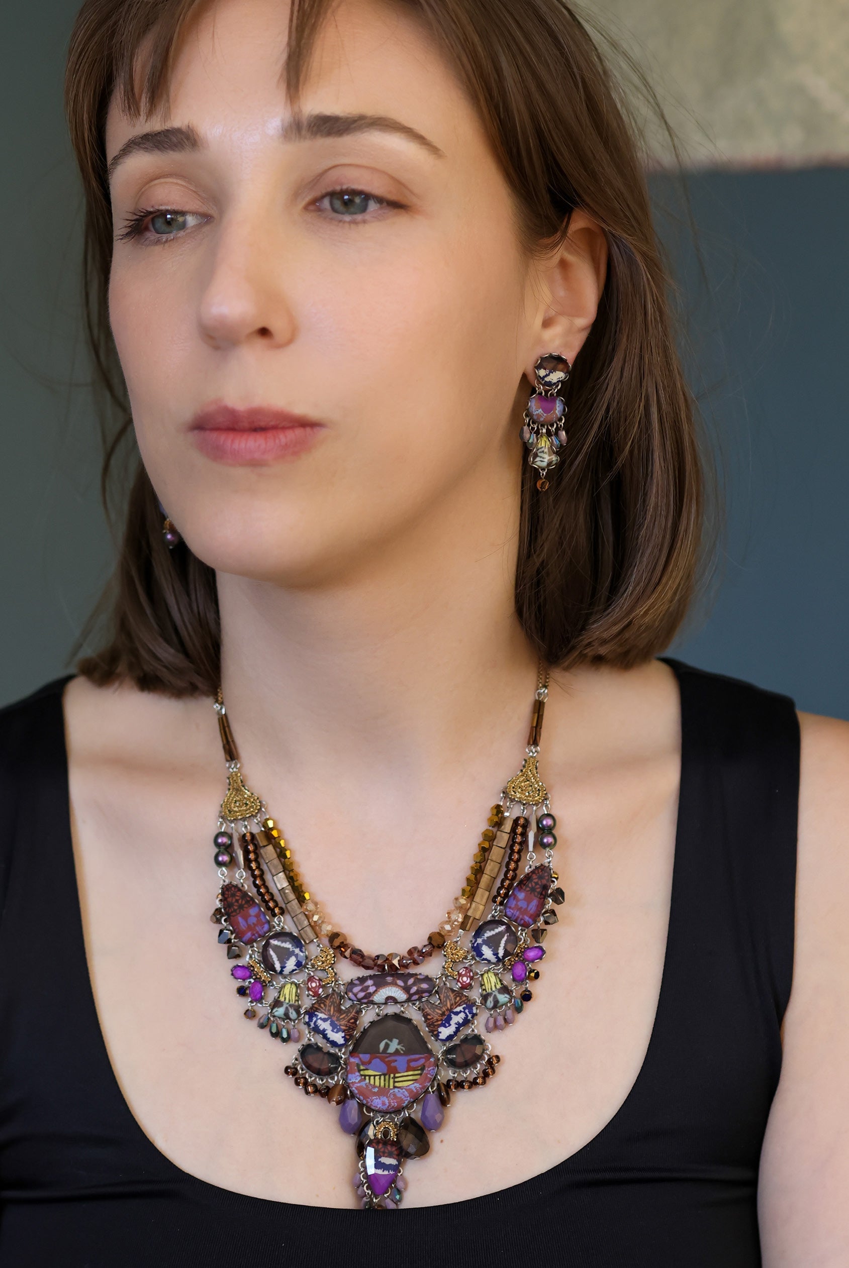 Ayala Bar Jewelry Ayala Bar Winter Warmth Set,Ornat Necklace, Terra