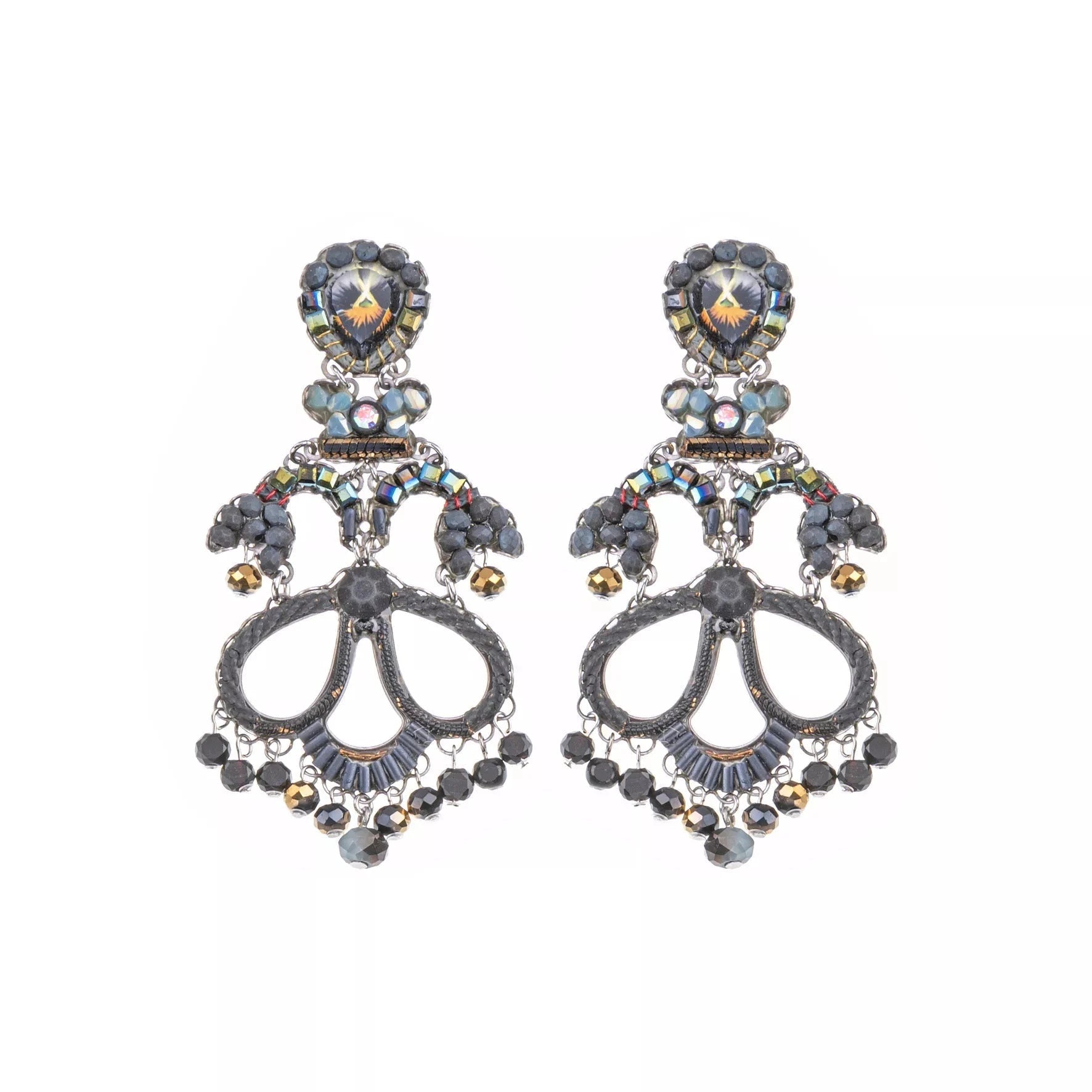 Ayala Bar Jewelry Ayalar Bar Black Chandelier Earrings Black Forest Set, Sorin