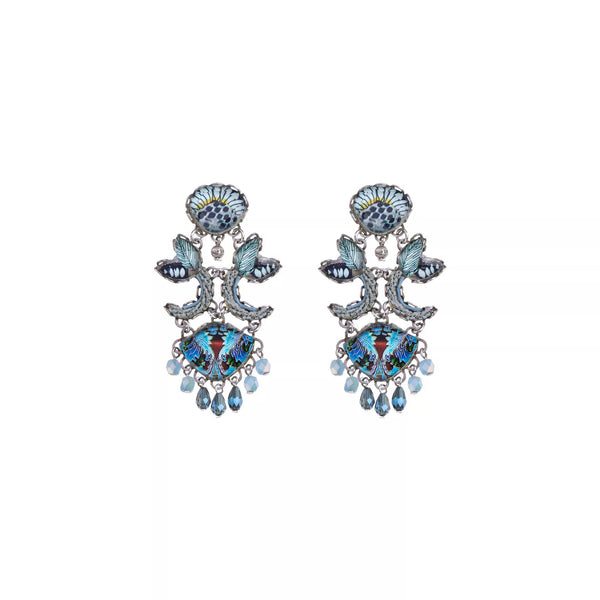 Ayala Bar Jewelry Ayalar Bar Blue Flower Earrings Deep Sea Set, Pelaya