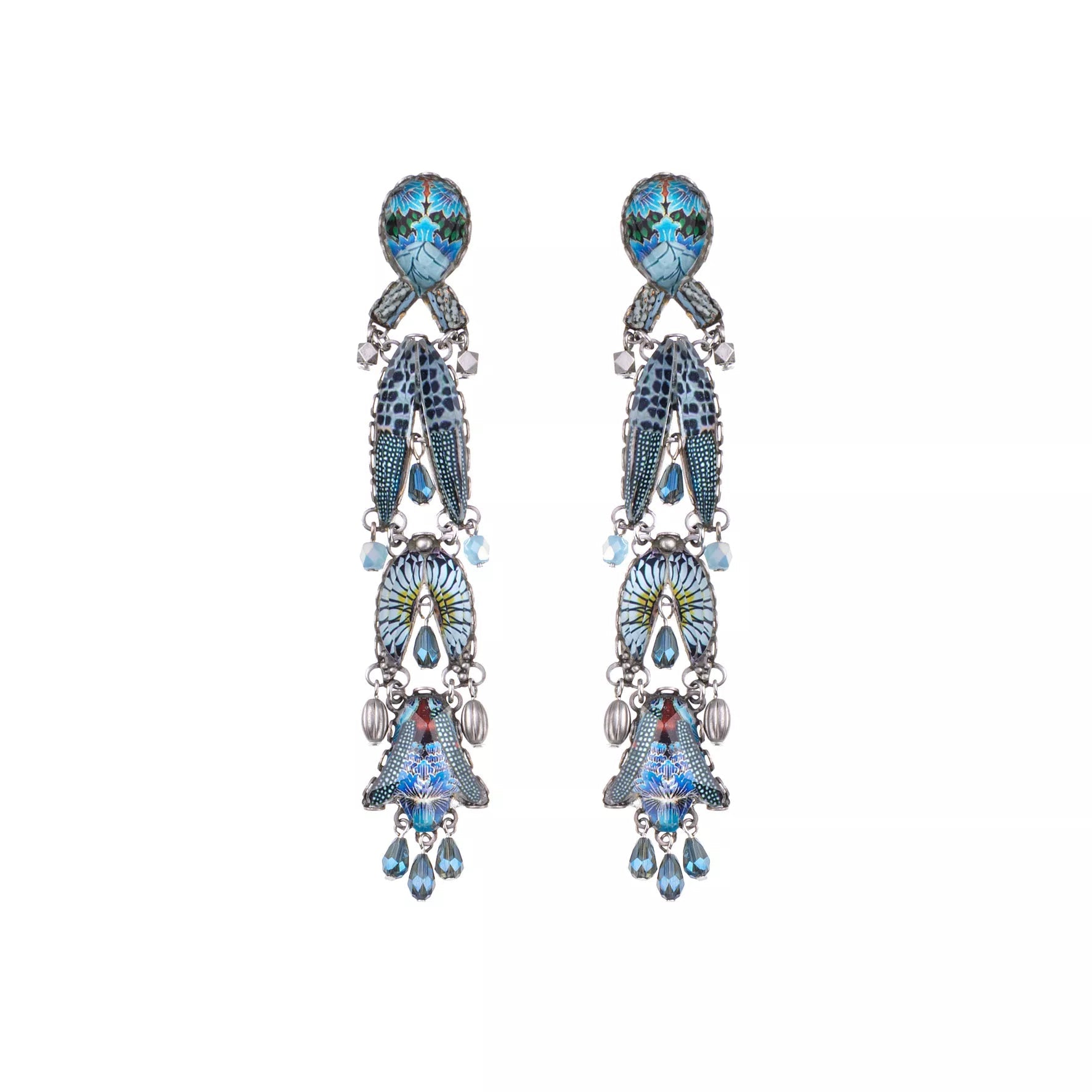 Ayala Bar Jewelry Ayalar Bar Blue Long Earrings Deep Sea Set, Marina