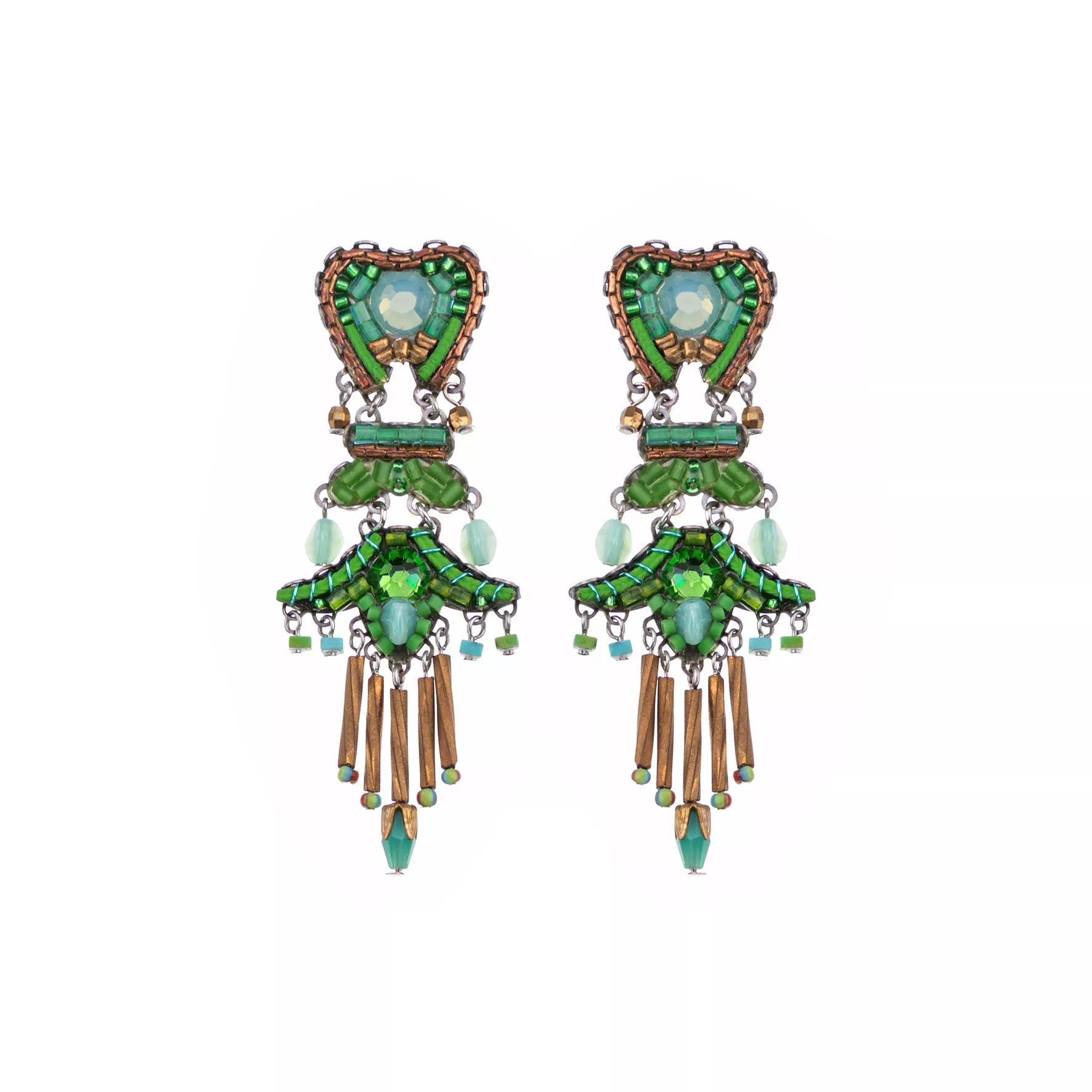 Ayala Bar Jewelry Ayalar Bar Green Female Earrings Grassland Set, Savitri