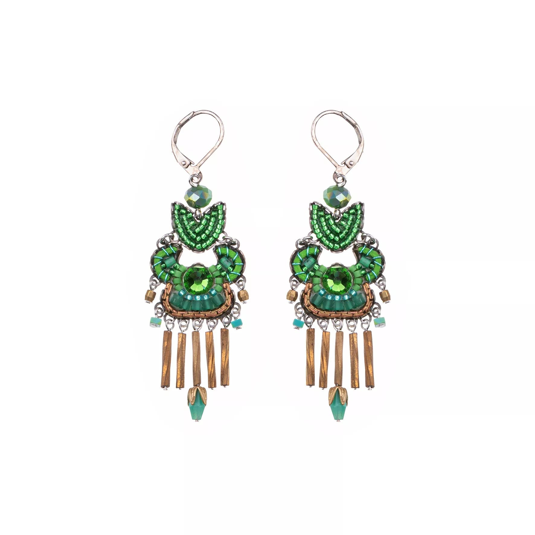 Ayala Bar Jewelry Ayalar Bar Green Hook Beaded Earrings Grassland Set, Nur