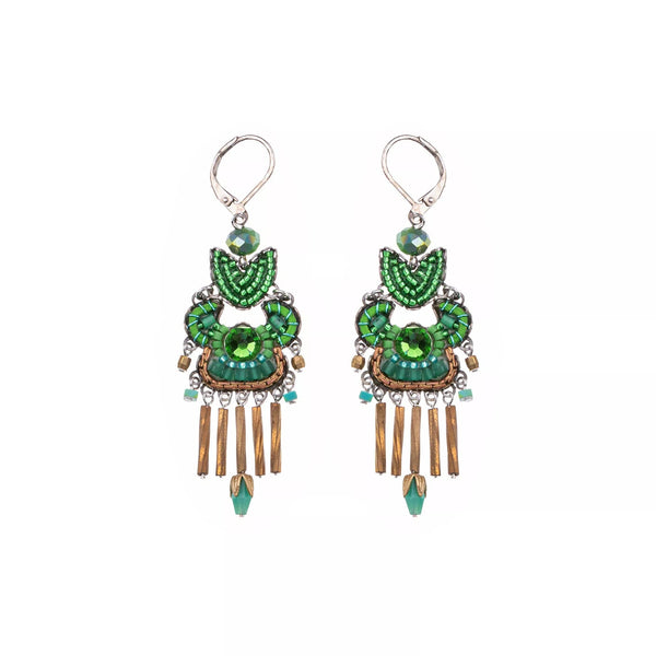 Ayala Bar Jewelry Ayalar Bar Green Hook Beaded Earrings Grassland Set, Nur