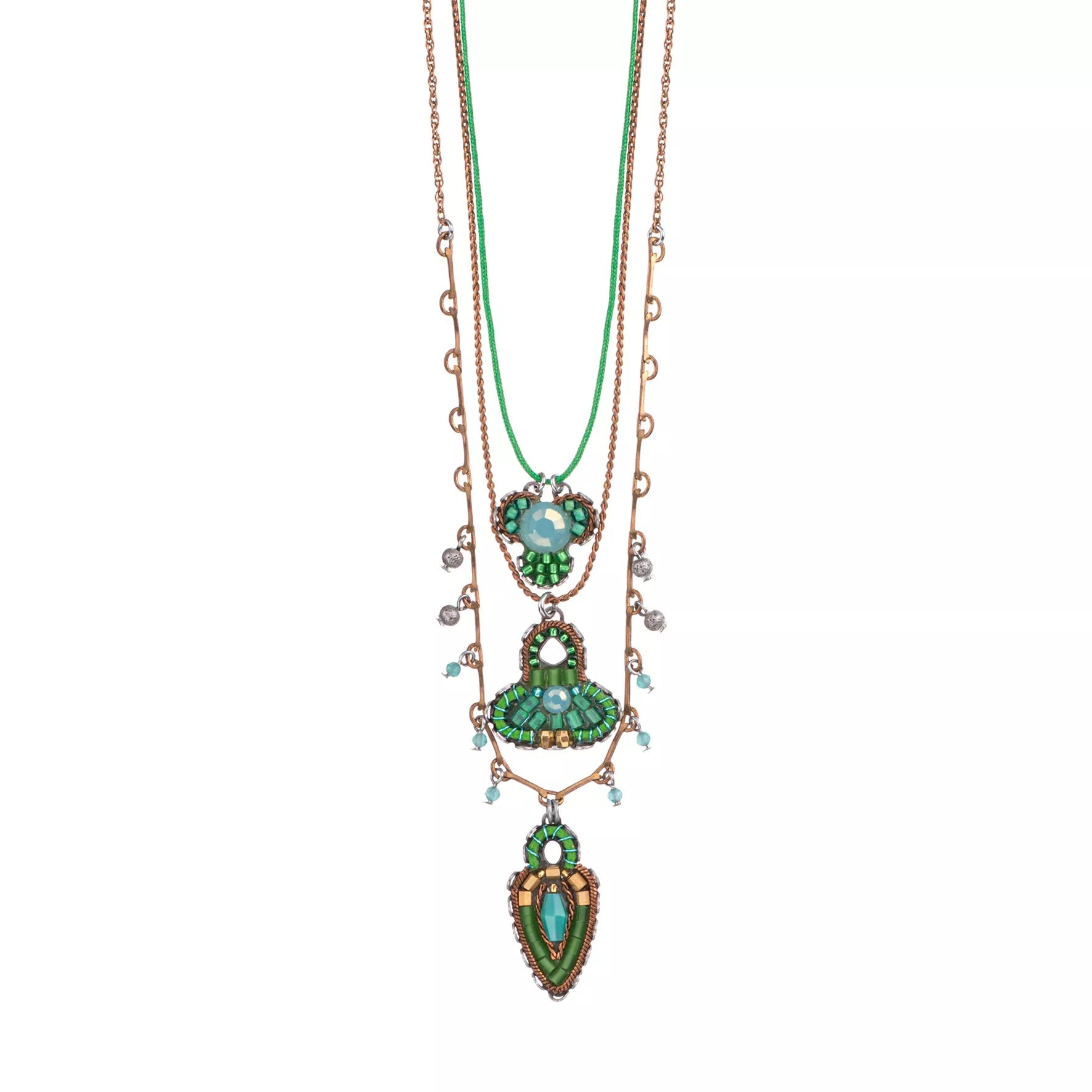Ayala Bar Jewelry Ayalar Bar Green Long Necklace Grassland Set, Lea