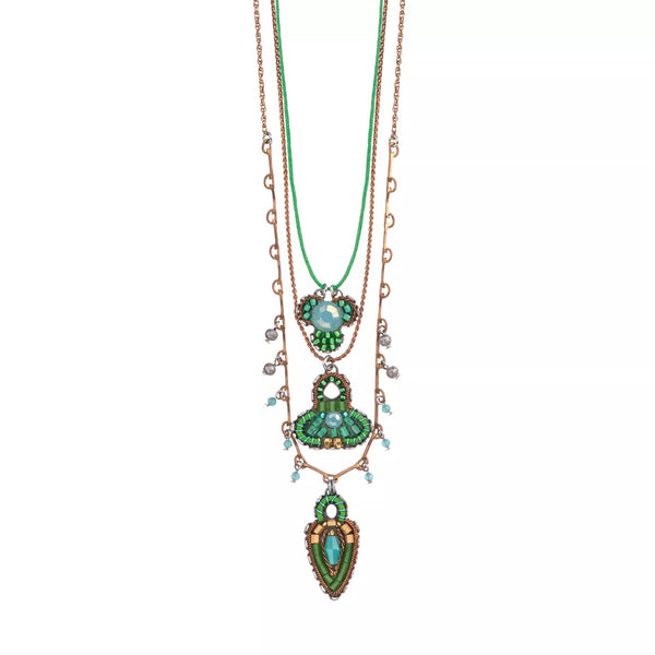Ayala Bar Jewelry Ayalar Bar Green Long Necklace Grassland Set, Lea