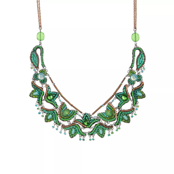 Ayala Bar Jewelry Ayalar Bar Green Statement Necklace Grassland Set, Artemisia