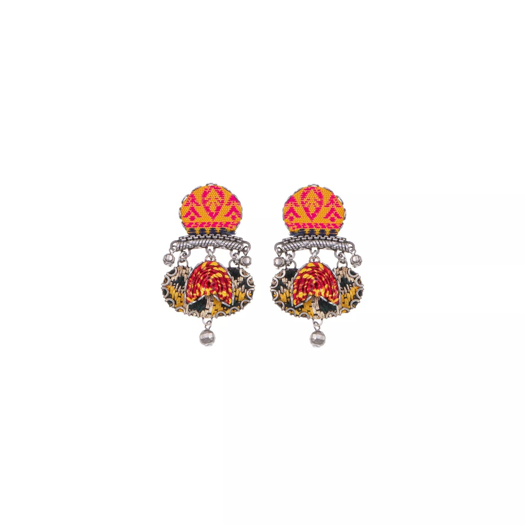 Ayala Bar Jewelry Ayalar Bar Orange Casual Earrings Embroidered Dream Set, Noor