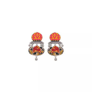 Ayala Bar Jewelry Ayalar Bar Orange Casual Earrings Embroidered Dream Set, Noor