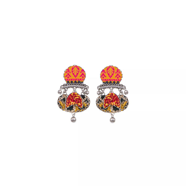 Ayala Bar Jewelry Ayalar Bar Orange Casual Earrings Embroidered Dream Set, Noor