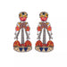 Ayala Bar Jewelry Ayalar Bar Orange Long Earrings Embroidered Dream Set, Solene