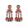 Ayala Bar Jewelry Ayalar Bar Orange Long Earrings Embroidered Dream Set, Solene