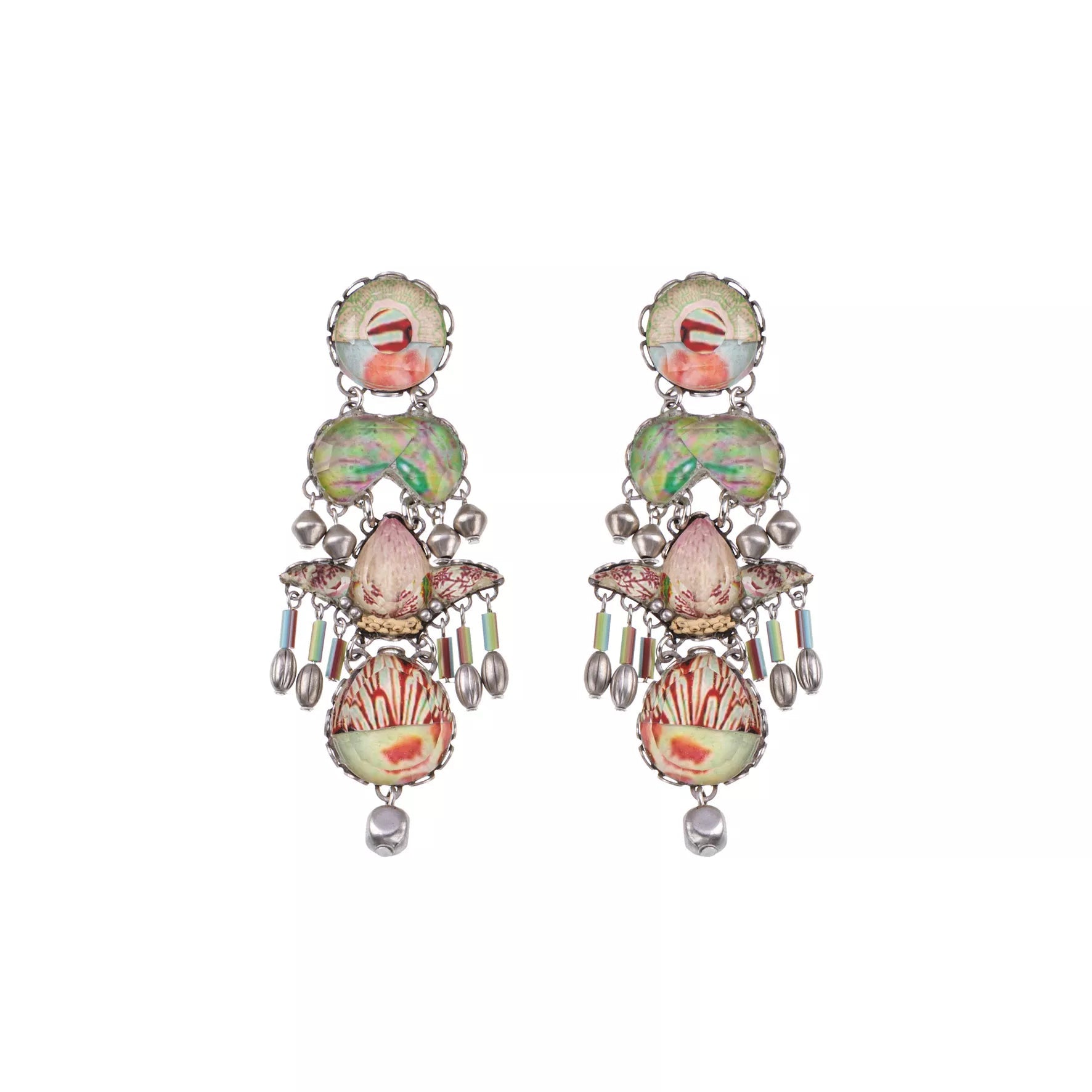 Ayala Bar Jewelry Ayalar Bar Pastel Chandelier Earrings Summer Fields Set, Kanoa