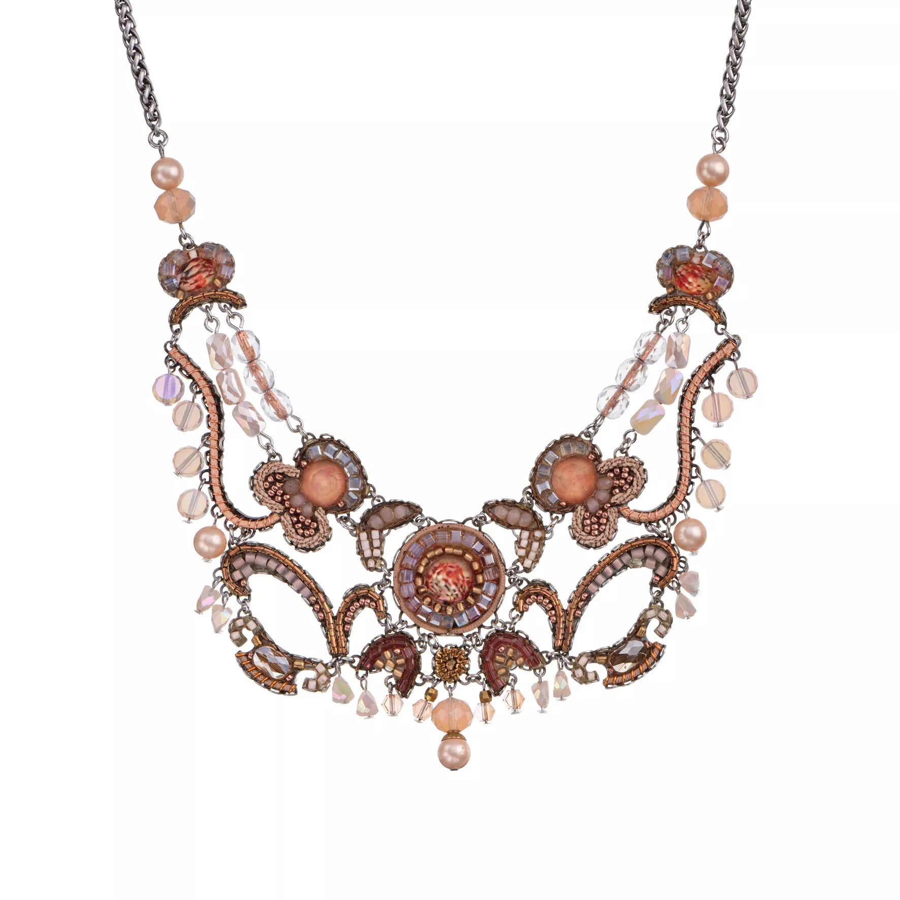 Ayala Bar Jewelry Ayalar Bar Peach Bridal Necklace Stylish Wedding Set, Momo