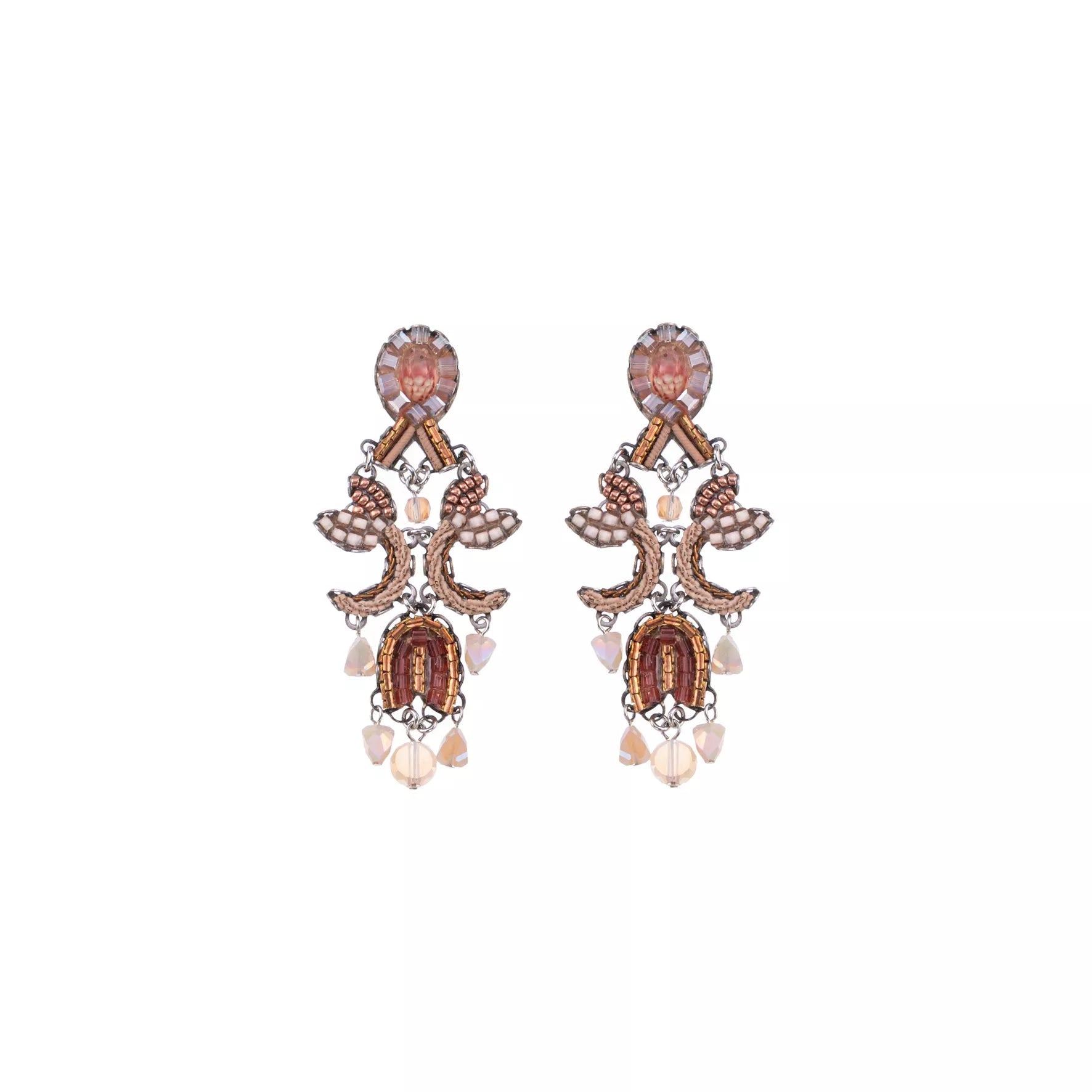 Ayala Bar Jewelry Ayalar Bar Peach Female Earrings Stylish Wedding Set, Aalok