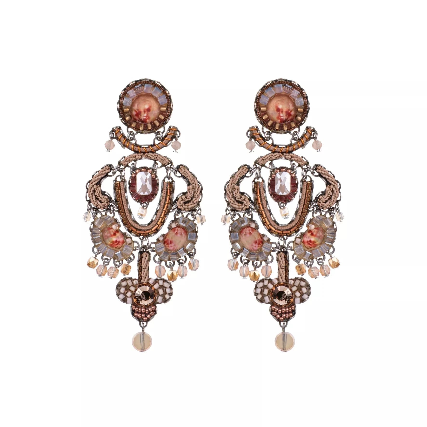 Ayala Bar Jewelry Ayalar Bar Peach Festive Earrings Stylish Wedding Set, Soraya