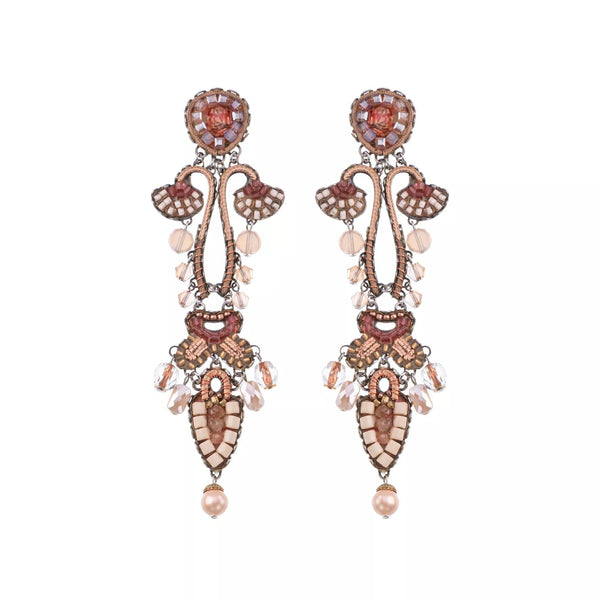 Ayala Bar Jewelry Ayalar Bar Peach Long Earrings Stylish Wedding Set, Mei