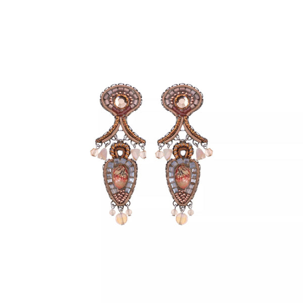 Ayala Bar Jewelry Ayalar Bar Peach Long Earrings Stylish Wedding Set, Thora