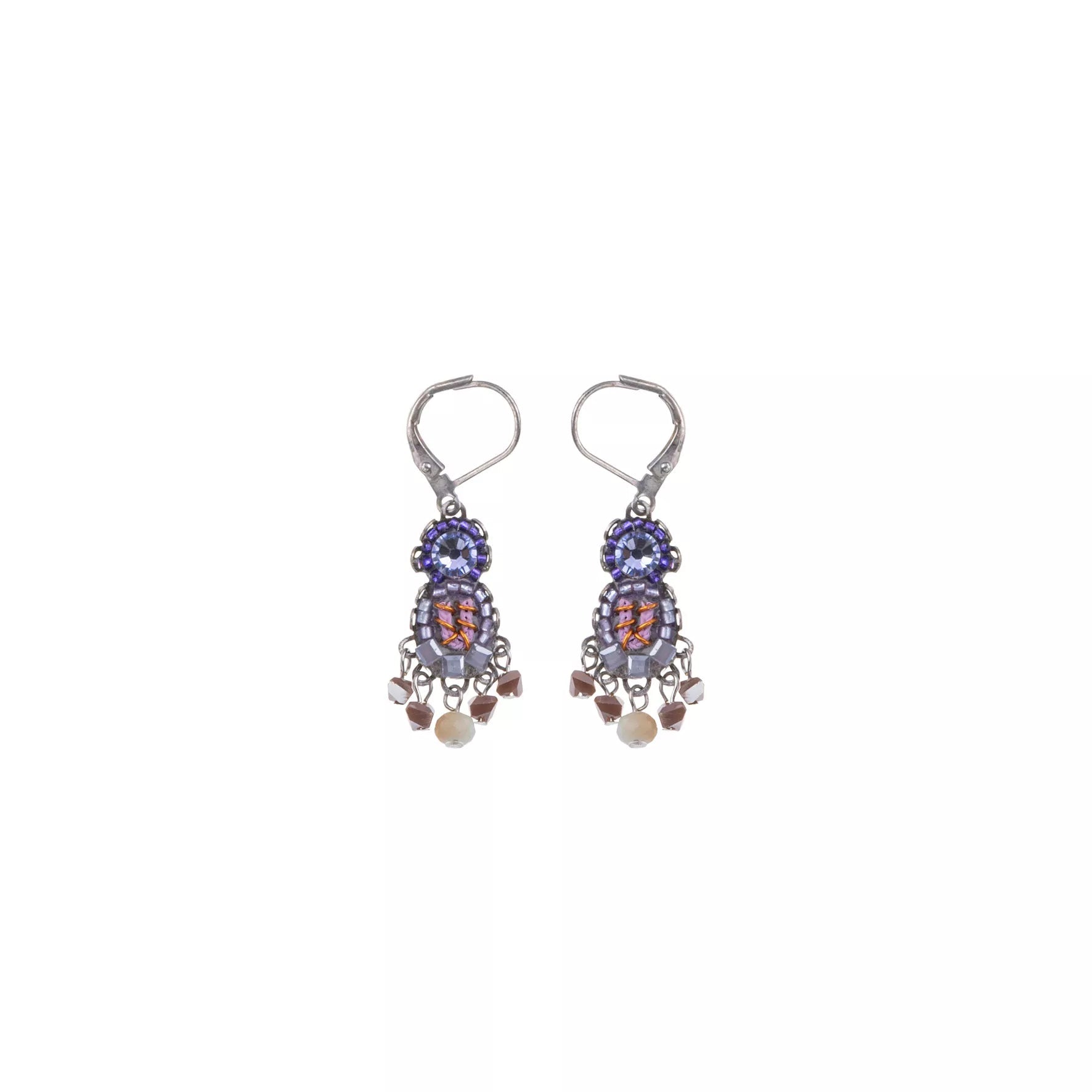 Ayalar Bar Purple Hook Flower Earrings Plum Blossom Set Orli