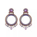 Ayala Bar Jewelry Ayalar Bar Purple Hoop Earrings Plum Blossom Set, Aylin