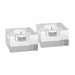 Badash Crystal Giftware Dakota Crystal Block Pair of T-lite Holders H2 x L3