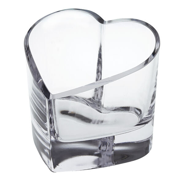 Badash Crystal Giftware Romance European Mouth Blown Heart Bowl or Votive D5.5 x h5.5