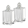 Badash Crystal Giftware Spirit Platinum Hand Made Lead Free Crystal Pair of Salt and Pepper Shakers H3.5
