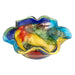 Badash Crystal Giftware Stormy Rainbow Murano Style Art Glass Floppy 8.5 inch Centerpiece Bowl