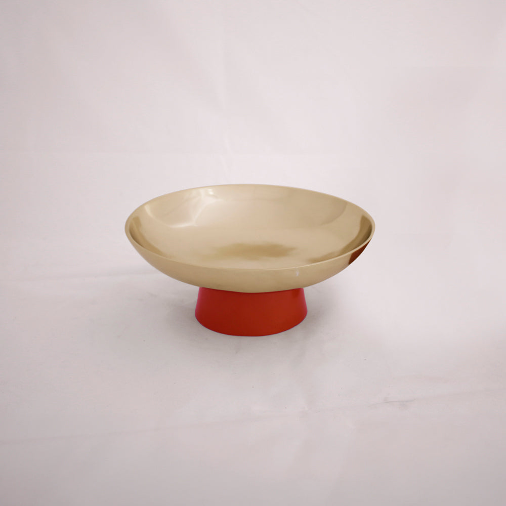 Beatriz Ball Serveware Beatriz Ball CARNAVAL Sierra Modern Small Bowl with Base (Gold and Orange)