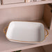 Beatriz Ball Serveware Beatriz Ball CERAMIC Bambu Rectangular Casserole (Cream & White)