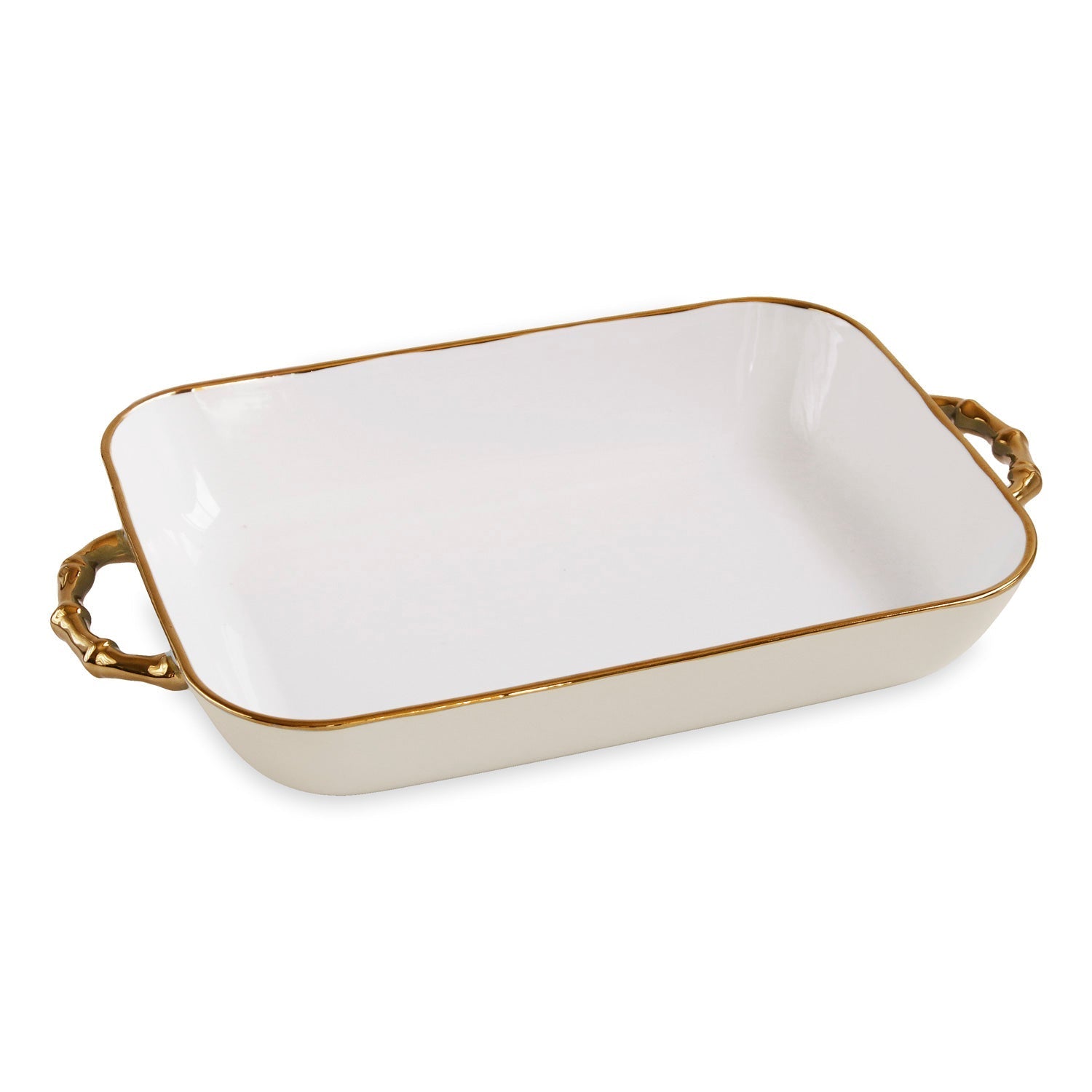 Beatriz Ball Serveware Beatriz Ball CERAMIC Bambu Rectangular Casserole (Cream & White)