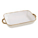 Beatriz Ball Serveware Beatriz Ball CERAMIC Bambu Rectangular Casserole (Cream & White)