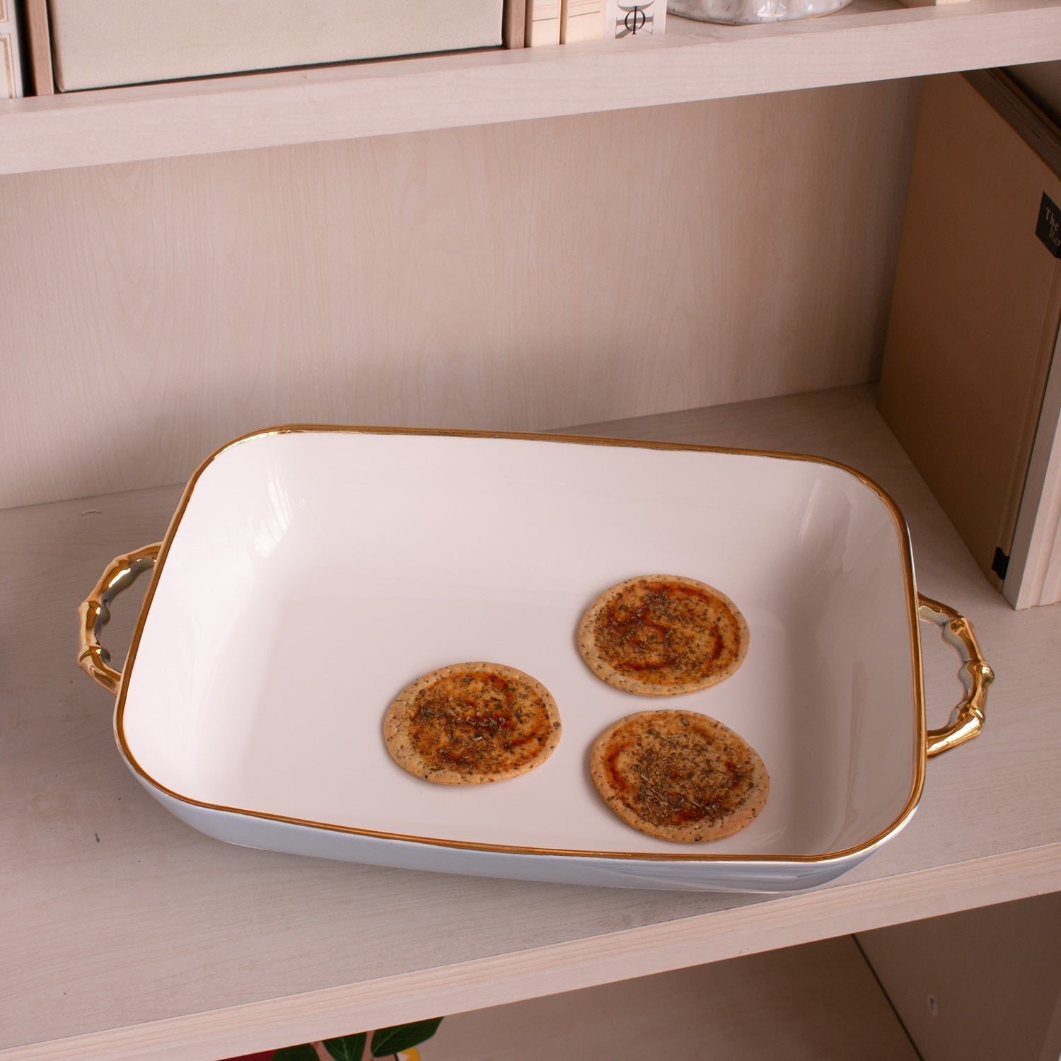 Beatriz Ball Serveware Beatriz Ball CERAMIC Bambu Rectangular Casserole (Periwinkle & White)