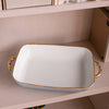 Beatriz Ball Serveware Beatriz Ball CERAMIC Bambu Rectangular Casserole (Periwinkle & White)