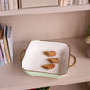 Beatriz Ball Serveware Beatriz Ball CERAMIC Bambu Rectangular Casserole (Pistachio & White)