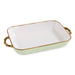 Beatriz Ball Serveware Beatriz Ball CERAMIC Bambu Rectangular Casserole (Pistachio & White)