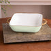 Beatriz Ball Serveware Beatriz Ball CERAMIC Bambu Rectangular Casserole (Pistachio & White)