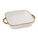 Beatriz Ball Serveware Beatriz Ball CERAMIC Bambu Square Casserole (Cream & White)