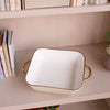 Beatriz Ball Serveware Beatriz Ball CERAMIC Bambu Square Casserole (Cream & White)