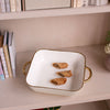 Beatriz Ball Serveware Beatriz Ball CERAMIC Bambu Square Casserole (Cream & White)