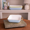 Beatriz Ball Serveware Beatriz Ball CERAMIC Bambu Square Casserole (Periwinkle & White)