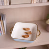 Beatriz Ball Serveware Beatriz Ball CERAMIC Bambu Square Casserole (Periwinkle & White)