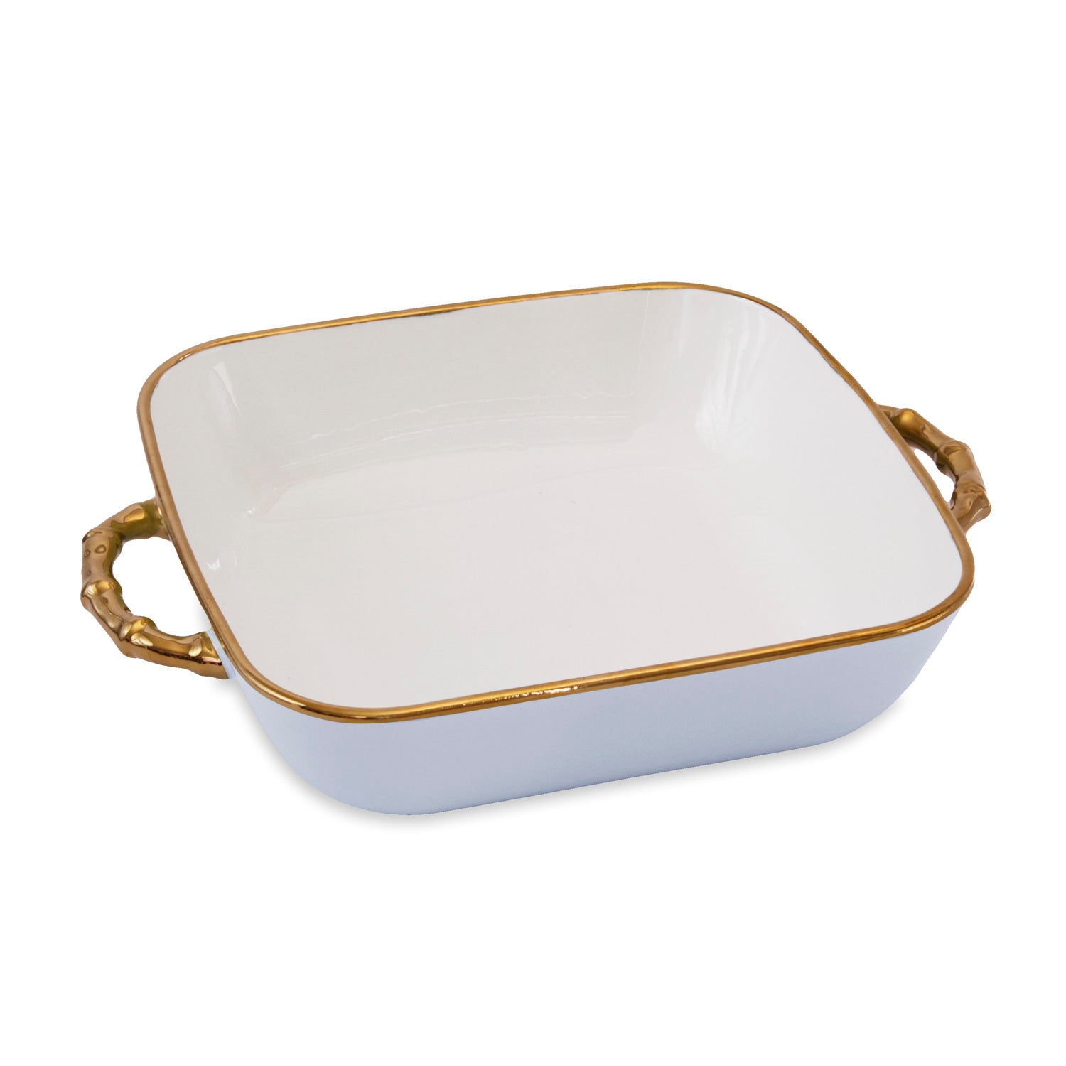 Beatriz Ball Serveware Beatriz Ball CERAMIC Bambu Square Casserole (Periwinkle & White)