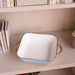 Beatriz Ball Serveware Beatriz Ball CERAMIC Bambu Square Casserole (Periwinkle & White)