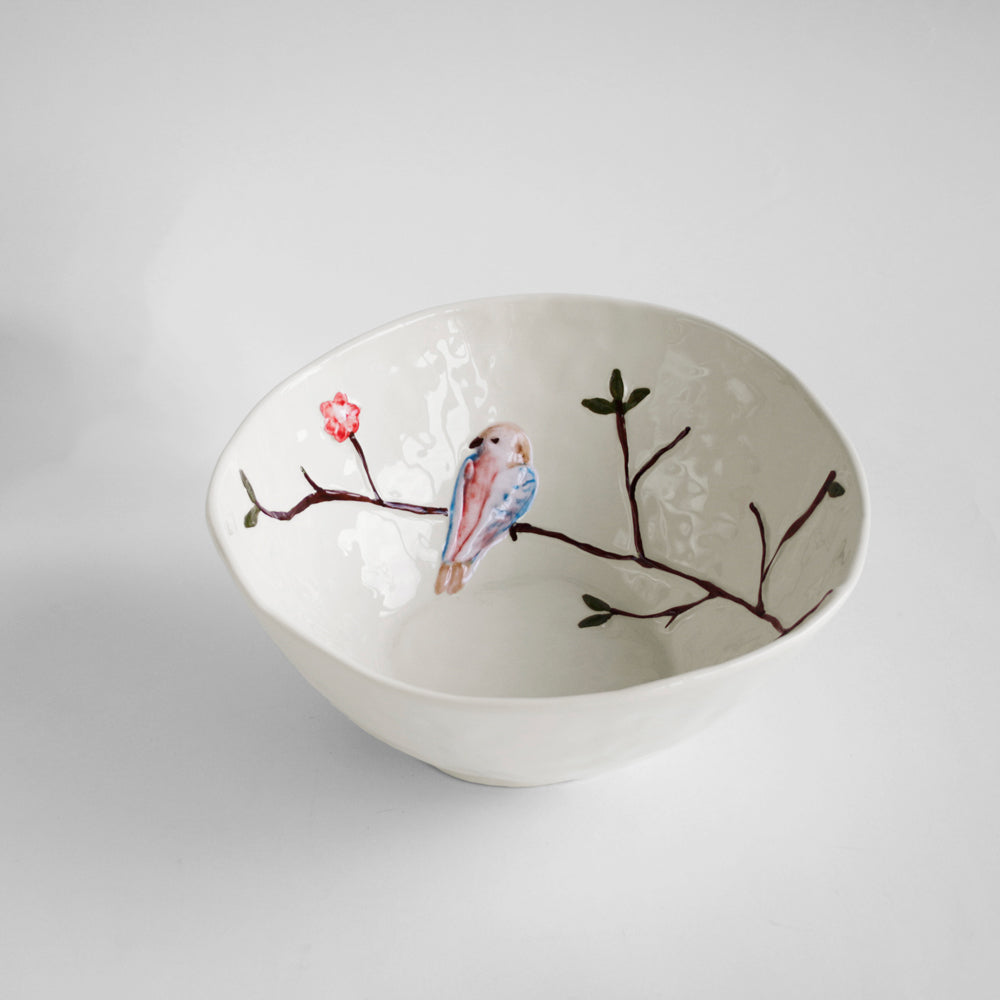 Beatriz Ball Serveware Beatriz Ball CERAMIC Bird on Branch Large Bowl (Multi)