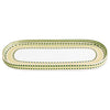 Beatriz Ball Serveware Beatriz Ball CERAMIC Ravenna Long Oval Platter Set of 2 Green & Gold