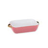 Beatriz Ball Serveware Beatriz Ball CERAMIC Small Rectangular Baker with Gold Handles (Salmon)