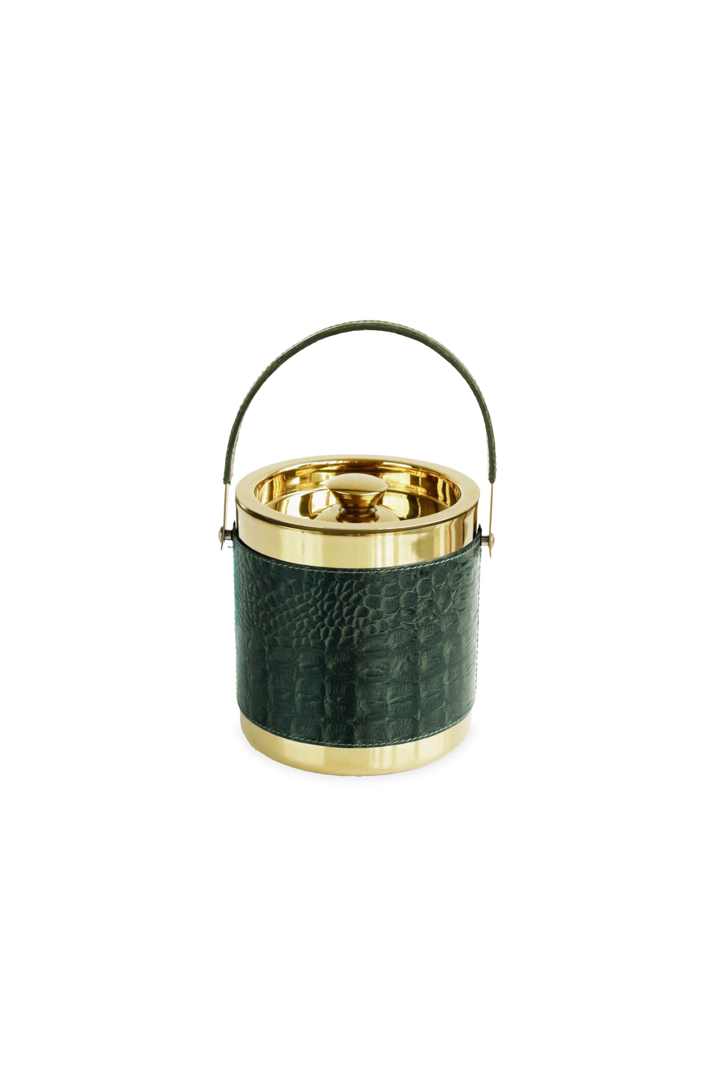 Beatriz Ball Giftware Beatriz Ball CROC Leather Ice Bucket (Green)